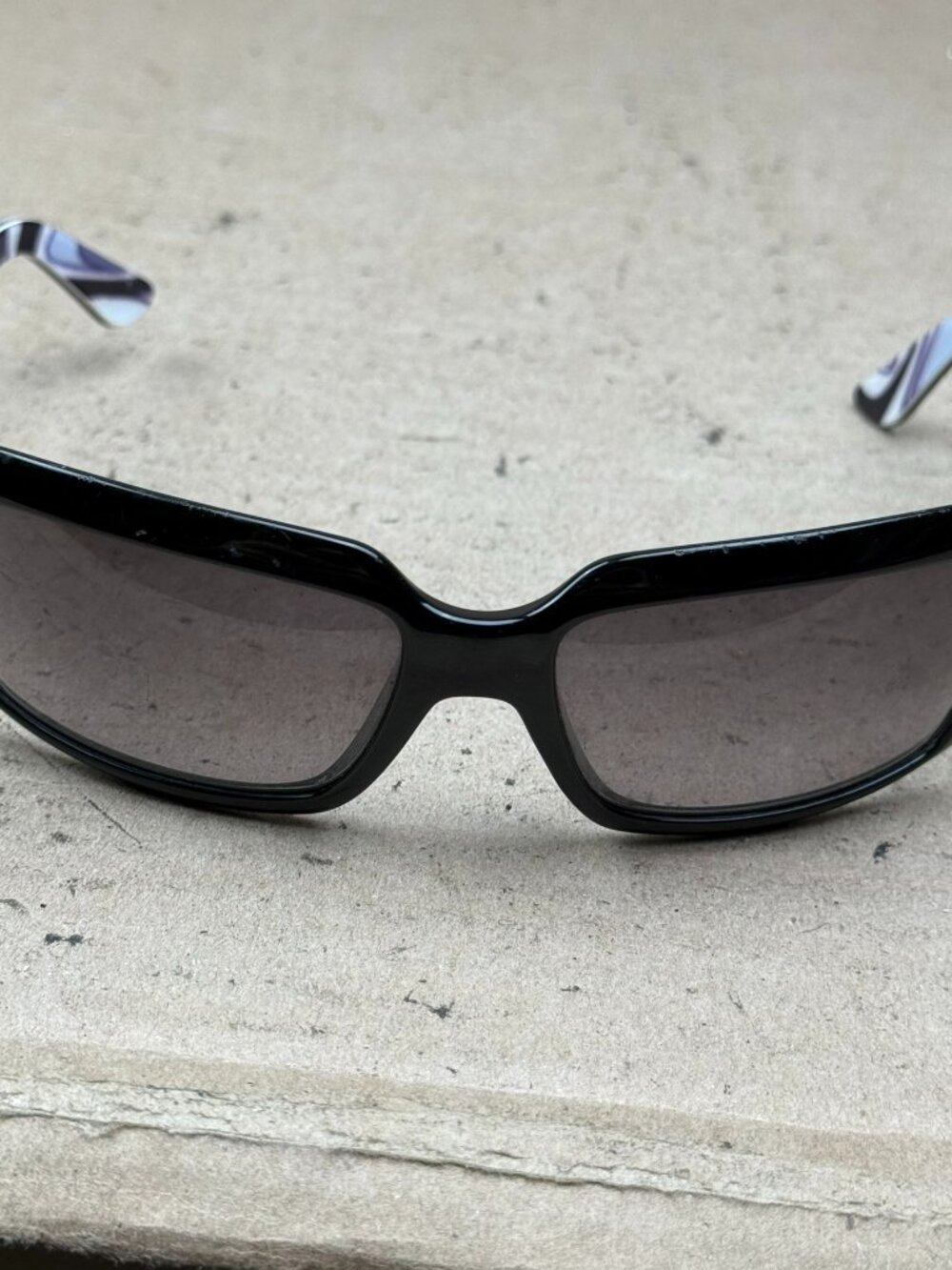 Emilio Pucci Women's Black Purple Swirl Print Sunglasses EP5026 001 59-17 125